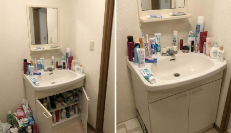 洗面所がごちゃつく